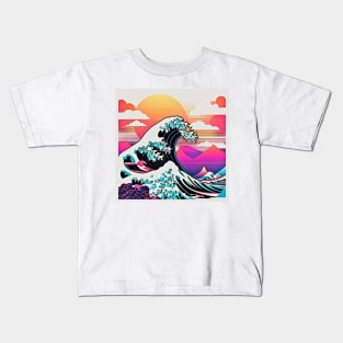 Retro Sea Wave Kids T-Shirt